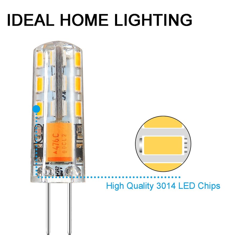 Rayhoo 10pcs G4 LED Bulbs JC Bi-Pin Base Lights 1.5W