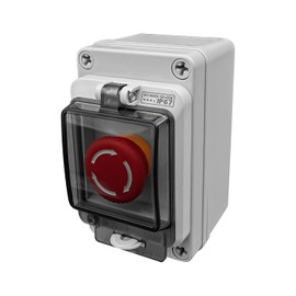 Emergency Stop Button with Box 660V 10A Waterproof for Outdoor, Emergency Shut Off Switch, E-Stop Push Button Switches Box IP67