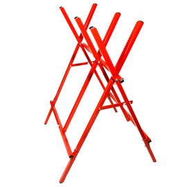 Mkienhy Log saw horse adjustable & folding sawhourse, heavy duty log holder for cutting wood, lightweight and portable steel saw stand easy handle