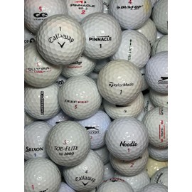 Iron Lake Balls Ltd Mixed White Golf Balls Callaway Srixon Slazenger Pinnacle Budget Premium, Golf Gift For Men, B Grade Golf Balls (USED not new) - 12,24,36,48,72,100 Pack Balls (12 Balls)