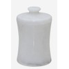 Decorative White Marble Canister, Stone Container Jar with Lid -