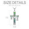 JKR Christian Shroud Cross Necklace for Women Sterling Silver Abalone