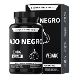 Beyond Vitamins  Ajo Negro Cápsulas Natural 630mg Con Semilla De Uva , Cápsulas Veganas - Sin Conservantes - Antioxidante Natural - Sin Sabor - Black