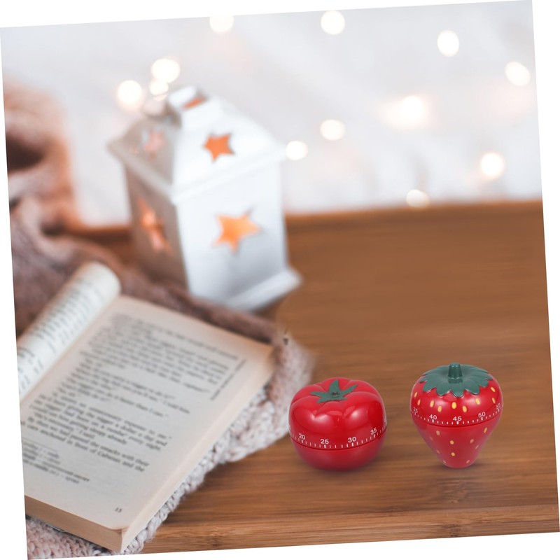 iplusmile 2pcs 60 Cute Kitchen Timer Mechanical Countdown Timer for