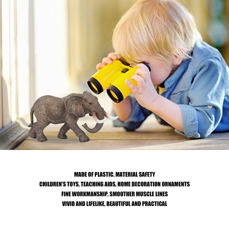 Elephant Figurine Model Vivid Details High Simulation Elephant Model Ornament