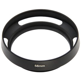 F-Foto 58mm Classic Metal Lens Hood Black (Compatible with each company, Screw-in) H58B