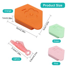 Pack of 3 Magnetic Seam Guide for Sewing Machines, Multifunctional Polygonal Hem Aid with Scale, Precise Sewing & Hemming Accessories, with 10 Pieces Needle Threader