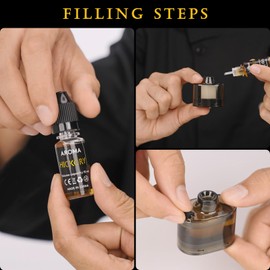 LWRT Cocktail Bubble Gun Kit Accessories, Includes 4 Hickory Flavor Aroma Oils (10 ml Each) and 4 Oil Containers