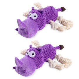 X-XDUN Squeaky Dog Toys Plush Interactive Dog Toy for Large Dogs Stuffed Dog Toys for Aggressive Chewer Puppy Toys for Teething Durable Dog Chew Toys for Medium Small Breed