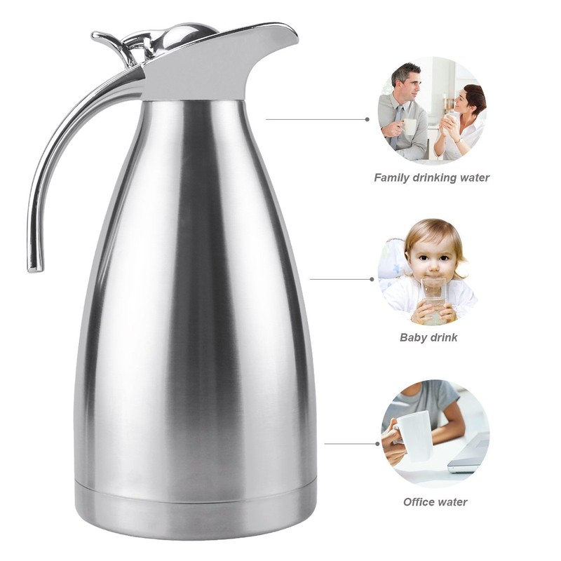 Thermal Carafe Stainless Steel Double Wall Vacuum Insulated 68 Oz