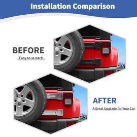 RT-TCZ for Jeep JK Tailgate Hinge Cover Trim Chrome for Jeep Wrangler JK JKU 2007-2017 Chrome Exterior Accessories 2pcs