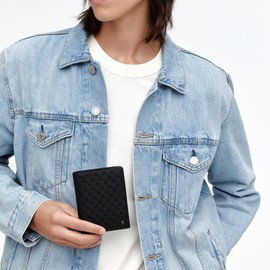 Hazzys (대구신세계)KINGTON 블랙 로고패턴 소가죽 중지갑 HJWA4F836BK (Kyungdong Shinsegae) KINGTON Black Logo Pattern Cowhide Medium Wallet HJWA4F836BK