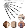 QWORK® 6-Piece Auger Drill Bit Set, Wood Drill, High-Carbon Steel,