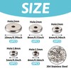 Craftdady 100Pcs 4-10mm Stainless Steel Flat Round Spacer Beads Rondelle