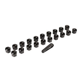 AG Automotive 20-Piece 21 mm Wheel Nut Caps Wheel Bolts Hexagonal Wheel Bolt Cover Black 21 mm Includes Removal Tool for Ducato 250