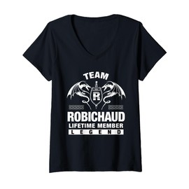 Womens Team ROBICHAUD - Lifetime Member Gifts V-Neck T-Shirt