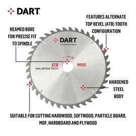 DART SVR1652024 Circular Saw Blades, Silver