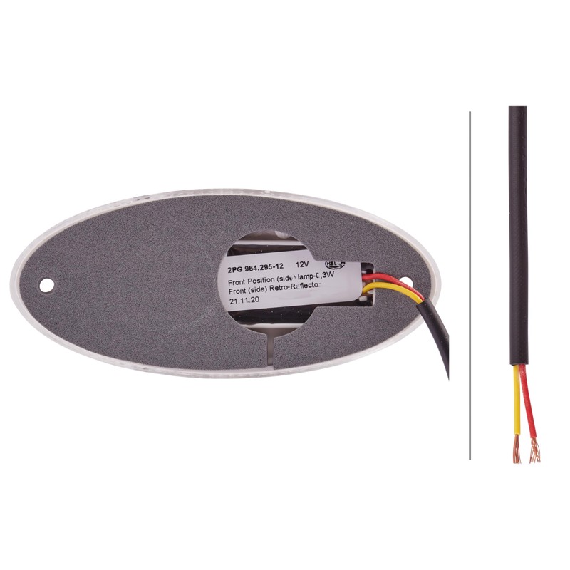 HELLA 964295121 4295 Series Clear LED Side Marker Lamp with
