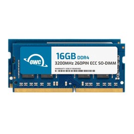 OWC 32GB (2x16GB) DDR4 3200MHz PC4-25600 CL22 1RX8 ECC Unbuffered SODIMM 1.2V 260-pin