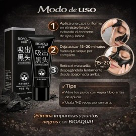 Mascarilla Facial Bioaqua Puntos Negros Carbón Activado 60 G                                                                                          