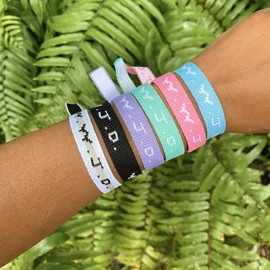 Elevated Faith Single WWJD Bracelet Pastel Colors - What Would Jesus Do, Adjustable (up to 8 inches), Polyester, no gemstone