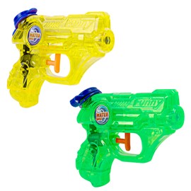 JDSTY Mini Water Gun for Kids 2Pack Squirt Guns Mini Water Pistol Small Water Blaster Toys for Outdoor Beach Swimming Pool Game Summer Party Favor (Green,Yellow)