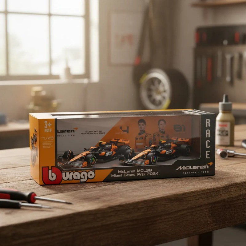 Bburago 2pack Autos F1 Mclaren Mcl38 2024 A Escala 1:43