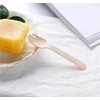 WHTCHSU 4" Mini Wooden Spork 100Pcs, Biodegradable Compostable wood Fork