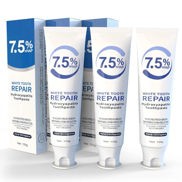 PXHADSMIER Hydroxyapatite Toothpaste, Nano Toothpaste 1 Ounce (Pack of 3)