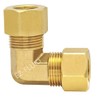(1) EZ-Fluid 5/8" Compression 90 Degree Elbow,Lead-Free Brass Union Coupling