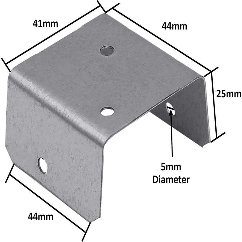 Fence Panel Clips Trellis U Clip Bracket for Timber Posts,