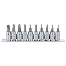 Draper 16332 TX-Star 3/8-Inch Square Drive Security 48 mm Socket Bit 10-Piece Set , Blue