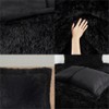 Pemberly Row Contemporary Shaggy Long Fur Comforter Mini Set in