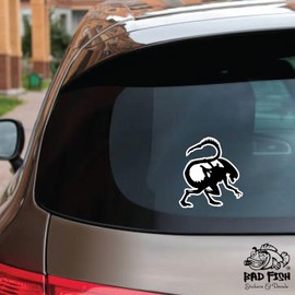Bad Fish Custom Decals – Alien Xenomorph Large - Funny Cute Sticker - Premium Gloss Permanent Vinyl Waterproof 6 Year Indoor Outdoor (1 Pack Large)