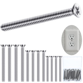 Ripeng 30 Pieces Extra Long Outlet Screws Machine Long Electrical Outlet Screws Device Mounting Electrical Extender for Fix Wonky (Mixed Sizes)