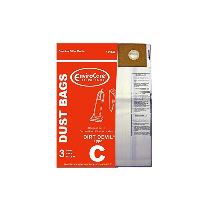 EnviroCare Replacement Vacuum Cleaner Dust Bags made to fit Dirt