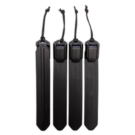 Hanks Surplus MOLLE PALS Pouch Accessory Adapter Clip Speed Sticks (4 Pack)(Black, 6")