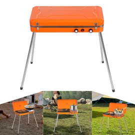 Burner Portable Propane Camping Stove - Compact Outdoor Gas Grill with Detachable Leg Stand, Perfect for Camping Trips, Backyard BBQs, Outdoor Grill Stove for Camping BBQ Picnic