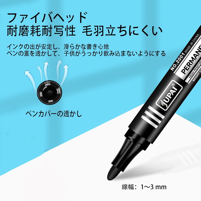 LUYING Permanent Markers, Waterproof, Non-fading, Medium Point, Quick Drying, For