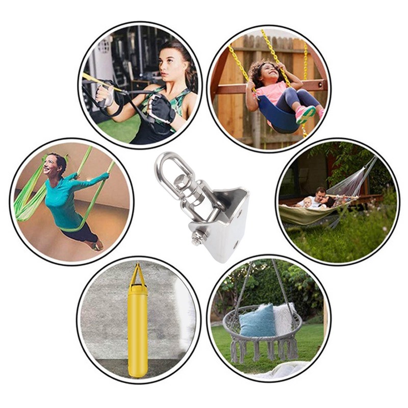 Hammock Hanging Kit Stainless Steel Heavy Duty Swing Hanger 360