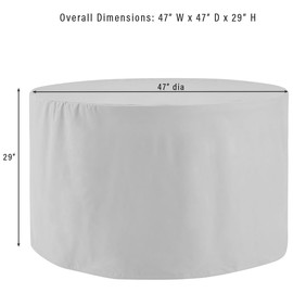 Crosley Furniture CO7512-TA Heavy Gauge Reinforced Vinyl Outdoor Furniture Cover (Round Dining Table), Tan