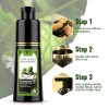 Natural Herbal 250ml Black Hair Color Dye Shampoo Permanent Coloring