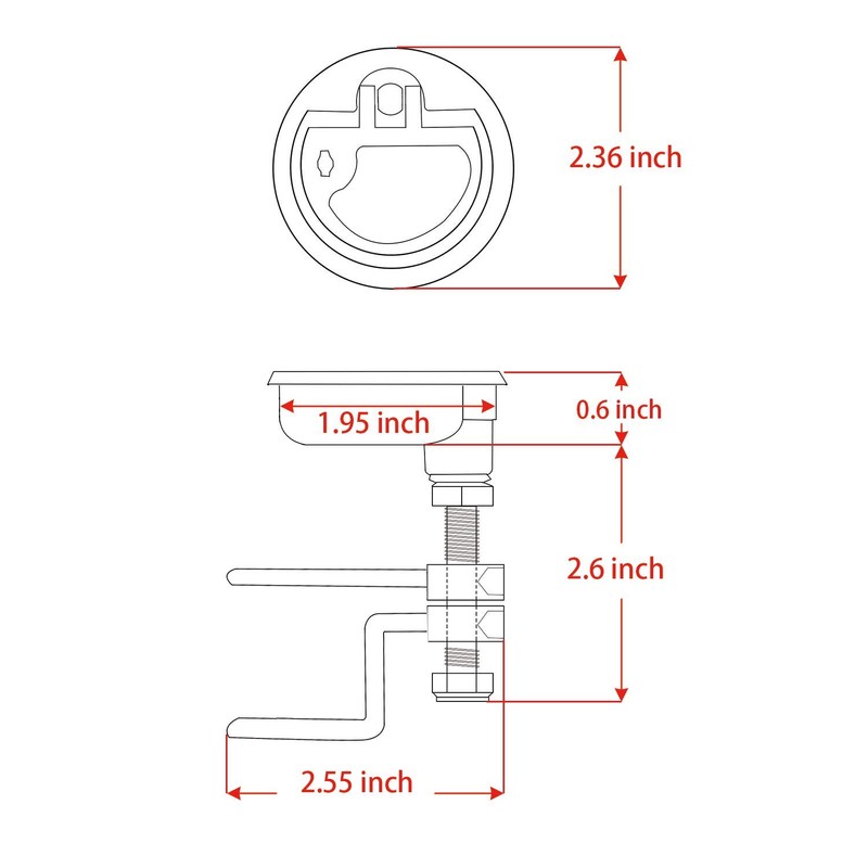 SHENGHUISS 2 Pack Boat Deck Cam Latch Hatch Locking Style