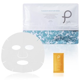 PLU (PLuS) Sheet Mask, Placenta, Moisturizing, Tightening (Made in Japan) (VC Cream Trial Set)