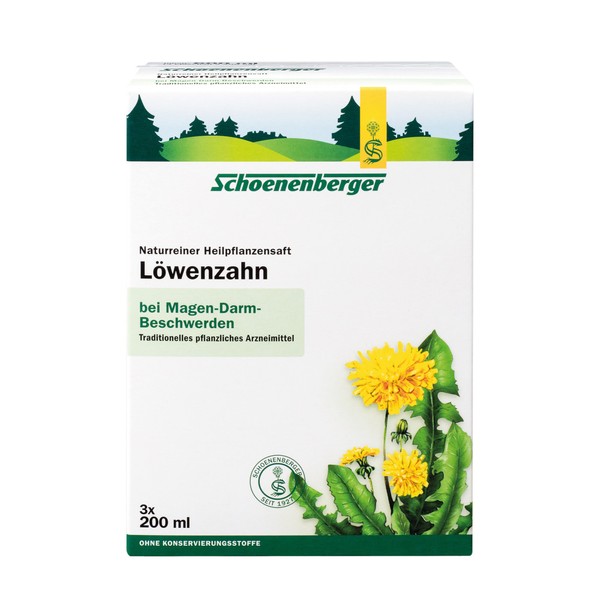 Schoenenberger Löwenzahn naturreiner Heilpflanzensaft, 600 ml Solution