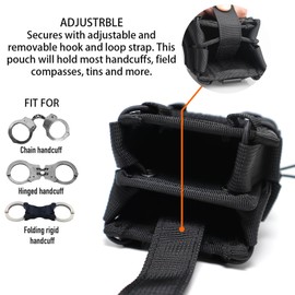 Double Handcuff Pouch ASP Handcuff Case for Vest Molle Handcuff Holster for Duty Belt Handcuff Holder Fit Asp Handcuff/Hinged Handcuff/Chain Handcuff/Folding Rigid Handcuff