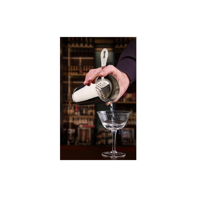 Barfly Deluxe Antique Hawthorne Spring Strainer, Stainless Steel