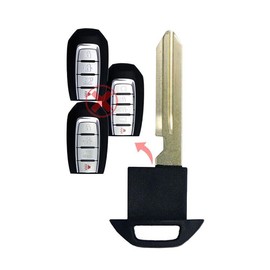 1x New Replacement Proximity Key Fob Uncut Insert Blade Compatible with & Fit for Infiniti - MPN KR5TXN7-IN-19