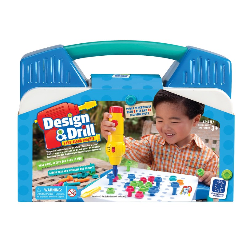 Educational Insights Design & Drill Take-Along Toolkit - Construction Toys