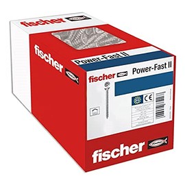 Unbekannt 670022 Fischer Power-Fast II Chipboard Screws 3.0 x 12 mm Countersunk Head with Phillips Full Thread Galvanised Blue Passivated Pack of 1000